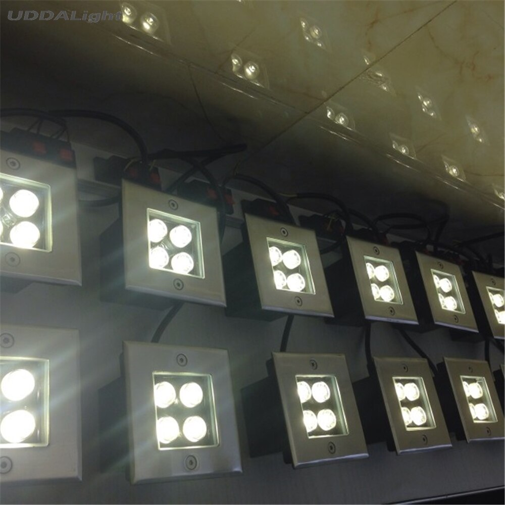 Spot lumineux led encastrable dans le sol, conforme à la norme IP67, éclairage d'extérieur, idéal pour un jardin ou une cour, 4w, ac 85/100 V, ac 265mm, dc 24V