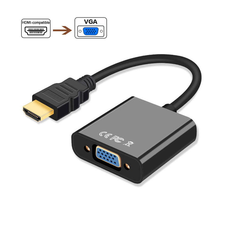 Nuovo adattatore convertitore video VGA compatibile HDMI maschio a VGA RGB femmina Cavo compatibile HDMI tenere sotto controllo HDTV per PC TV scatola