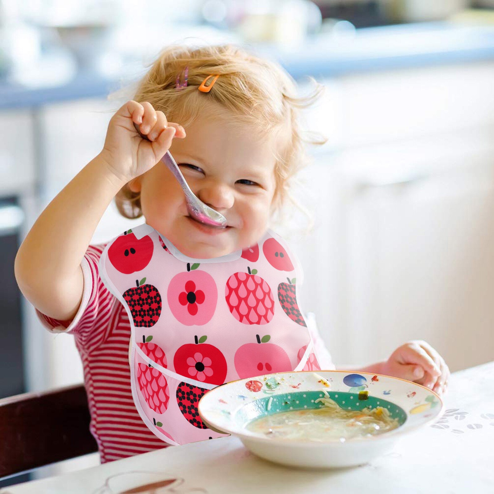 Bavoir en silicone à la pour bébé, imperméable, solide, bavette Bandana pour -né, tissu d'alimentation, écharpe baveuse #4