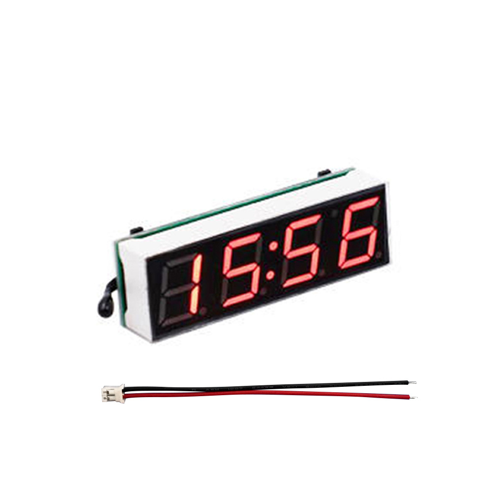 Elektronische Module 3in1 Auto Auto Digitale Led Tijd Thermometer Voltmeter Klok: Rood