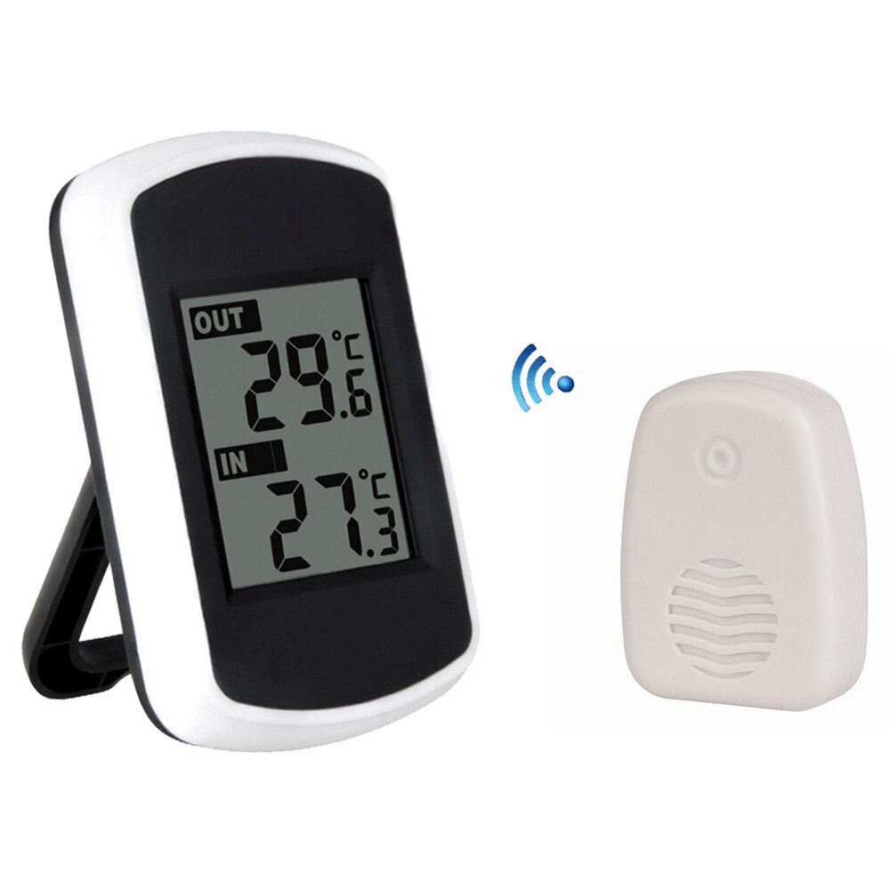 Digital lcd trådlös termometer väder inomhus/utomhus temperaturmätare 1x mottagare , 1 x sändare