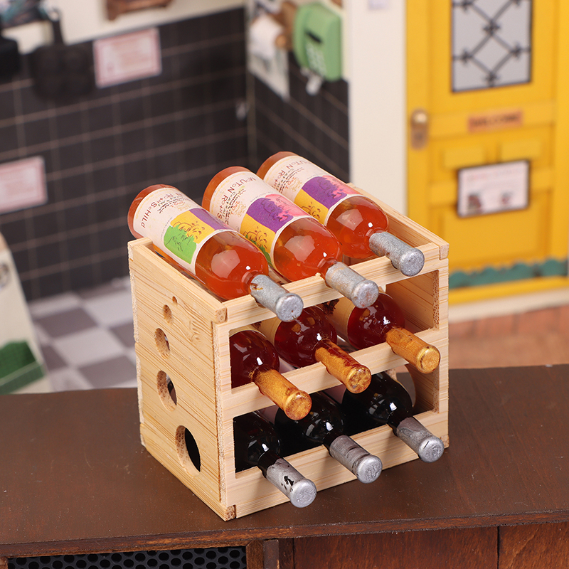 Puppenhaus Miniatur Mini Weinglas Rack Kelch Set Modell Wohnmöbel Dekor Spielzeug Puppenhaus Zubehör: WHITE