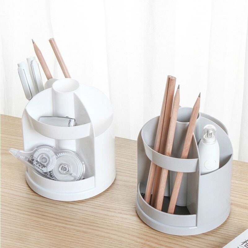 Plastic Bureau Organizer Desktop Pen Potlood Holder Make Storage Tray Make-Up Borstel Container Studenten School Stationair