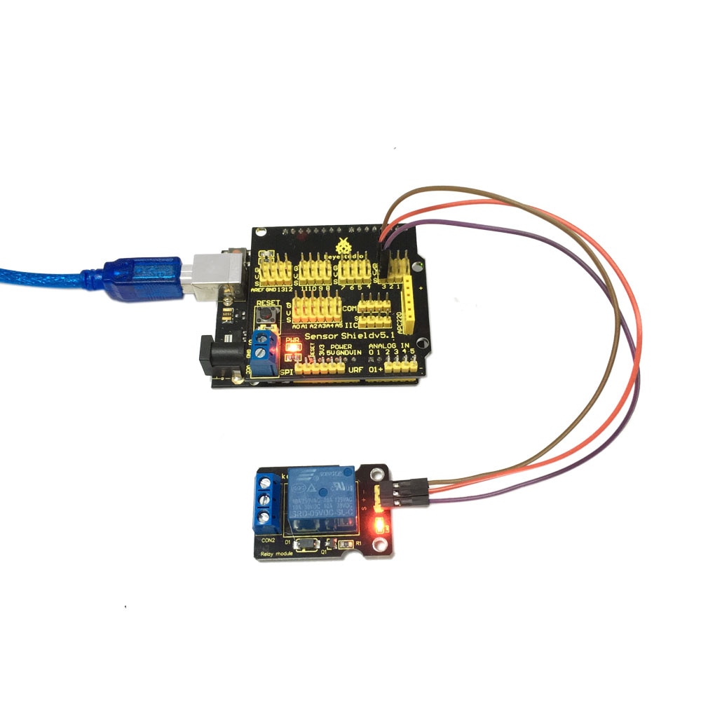 Keyestudio Single 5V 10A One Channel Relay Module Compatible with Arduino UNO R3 For PIC AVR DSP ARM
