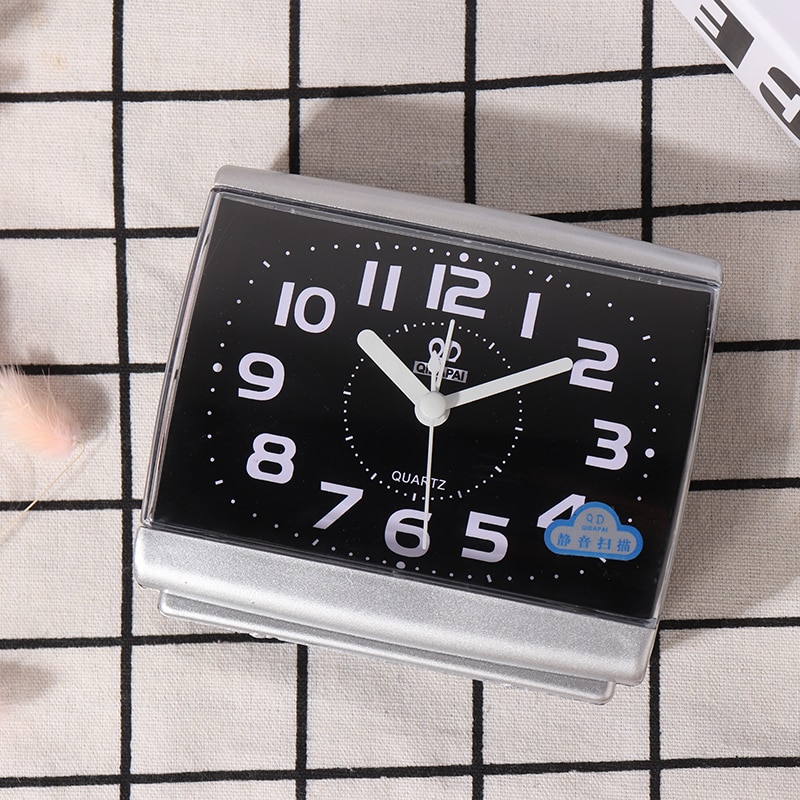 Reloj despertador minimalista, fácil de leer, para mesita de noche, para viaje, hogar, de cuarzo, bonito portátil