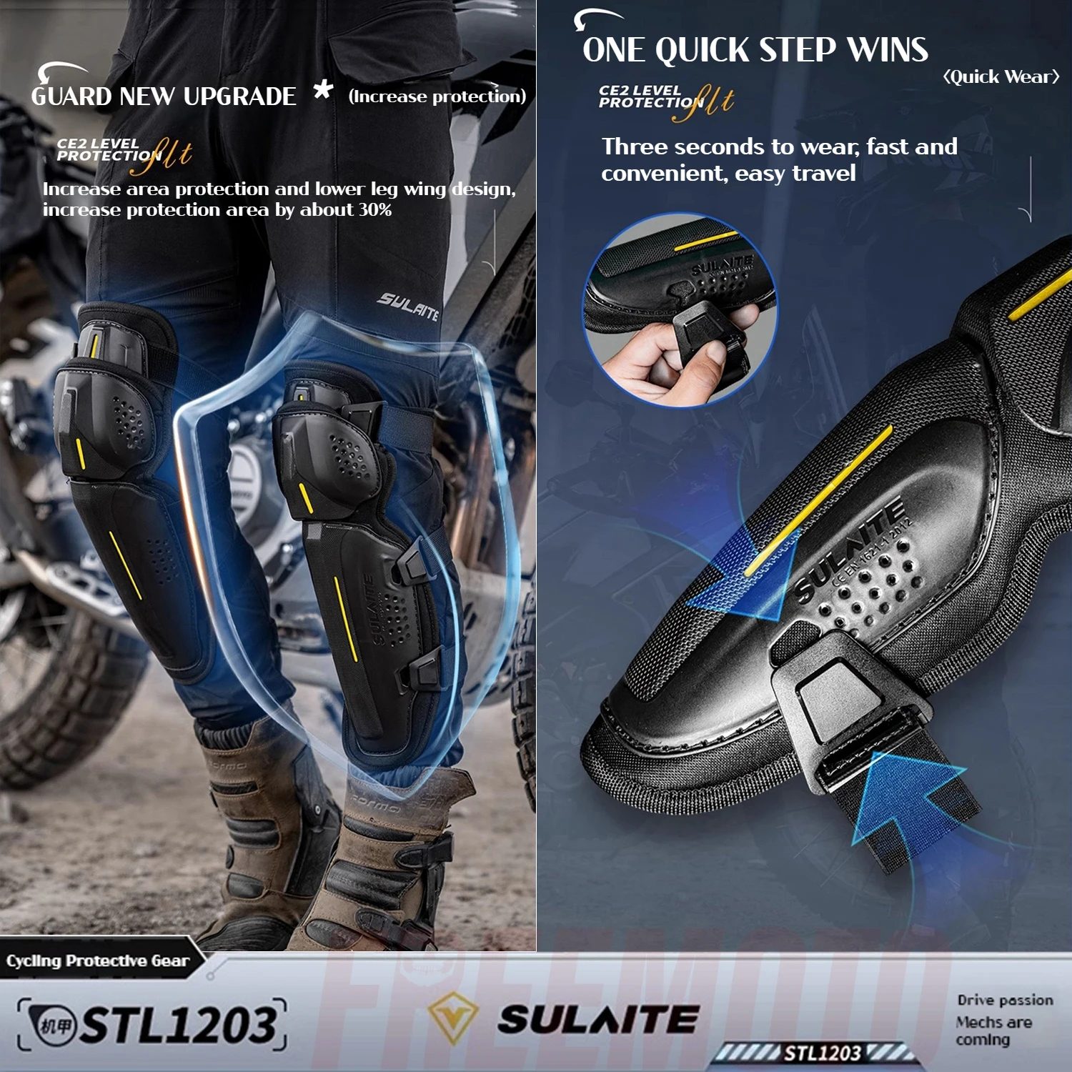 Protezioni per ginocchia e paralenti per moto CE livello 2 per uomo Powersports Equipaggiamento protettivo per motocross/corse/dirt bike