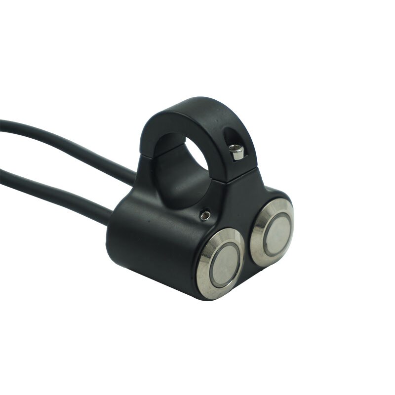 Aluminum 22mm 25mm Motorcycle Switches Headlight Hazard Brake Fog Light ON OFF Control Double Switch With Yellow Indicator Light