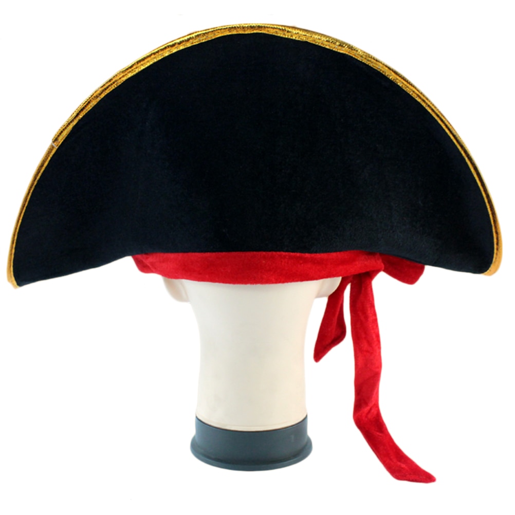 4Pcs Pirate Hat Classic Skeleton Printing Pirate Captain Costume Cap For Halloween Masquerade Party Hat Prop Party Dress Up #30