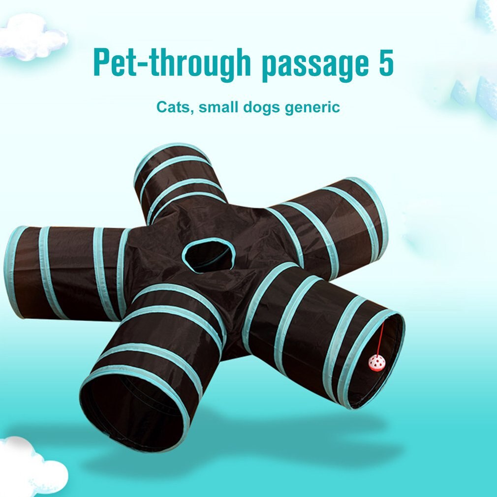 1 pièces chat jouet chien jouet trois canaux Tunnel jouet chien chat Tunnel jouet chat canal roulant Totoro Tunnel té