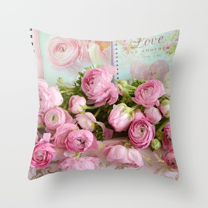 4 Stuks Vintage Rose Serie Kussen Cover Home Sofa Terug Kussen Gooi Case Bloem Kussensloop Voor Slaapkamer Home Office Decoratieve