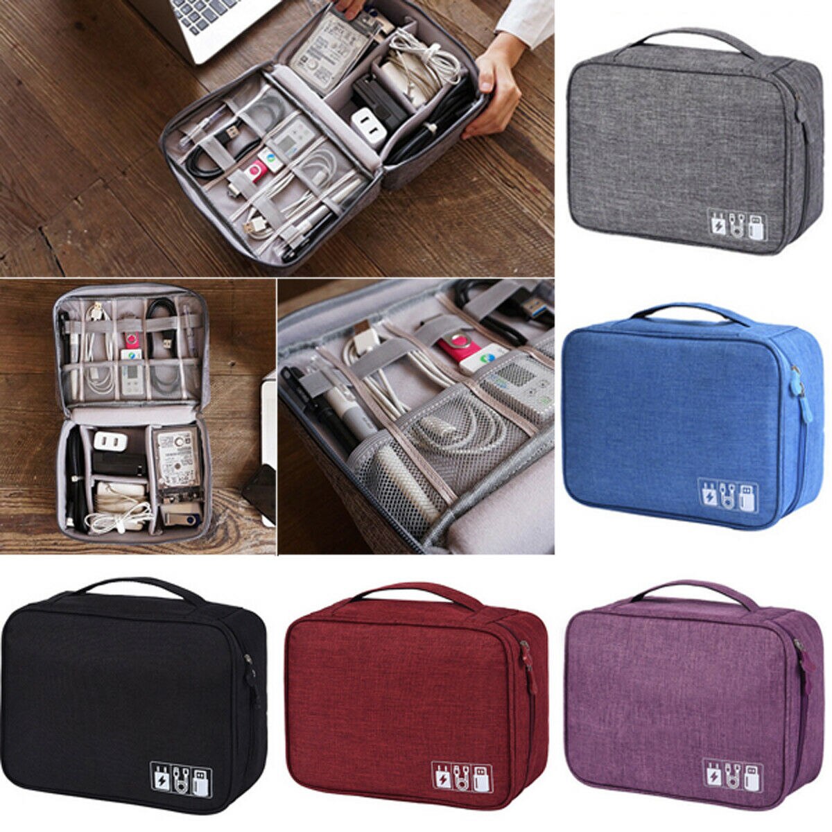 Elektronica Accessoires Organizer Reizen Opslag Handtas Kabel USB Case Waterdichte Storage Case