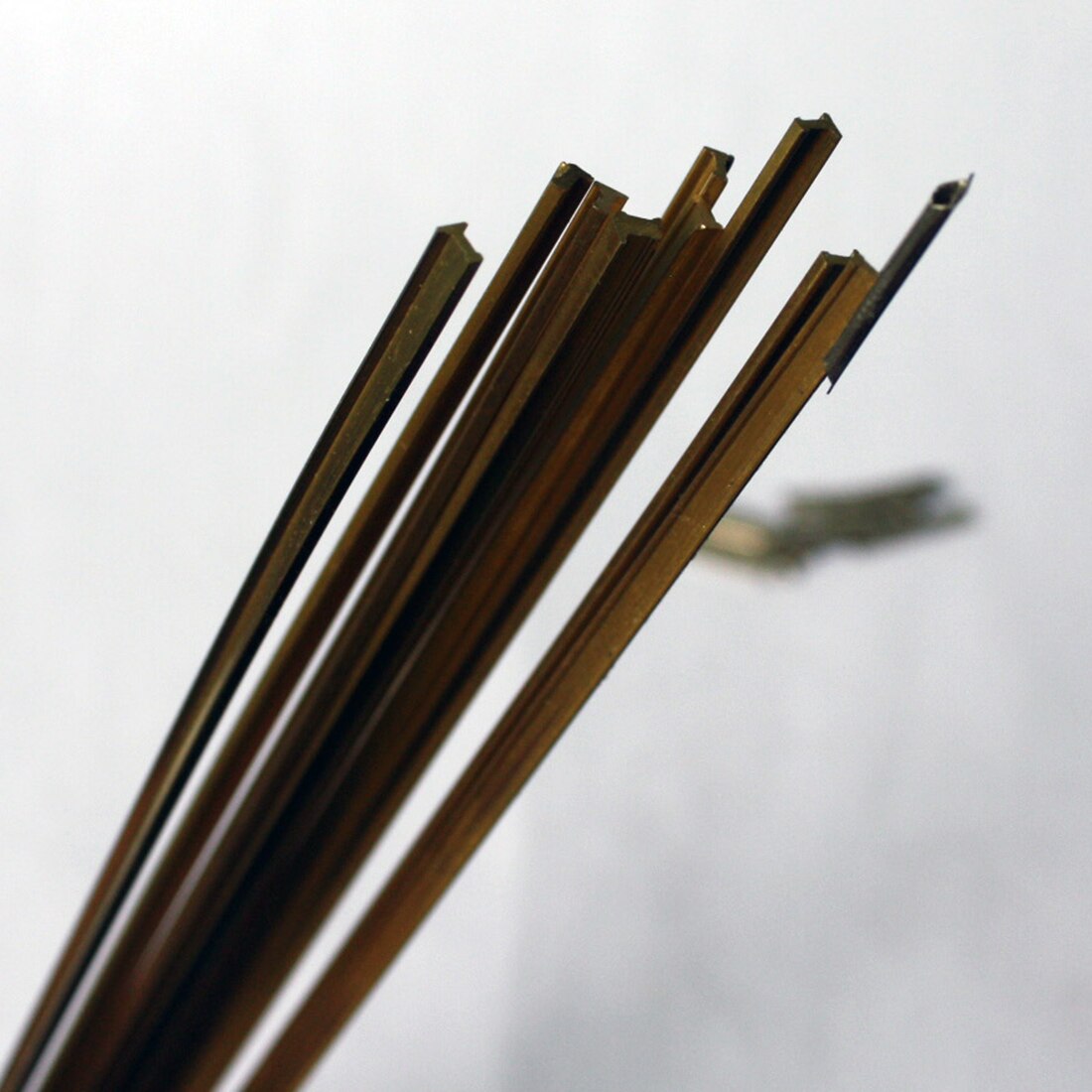 10 stück 7/23/33cm 1:87 ho kupferlegierung gleismodell langzug dekor requisiten - golden