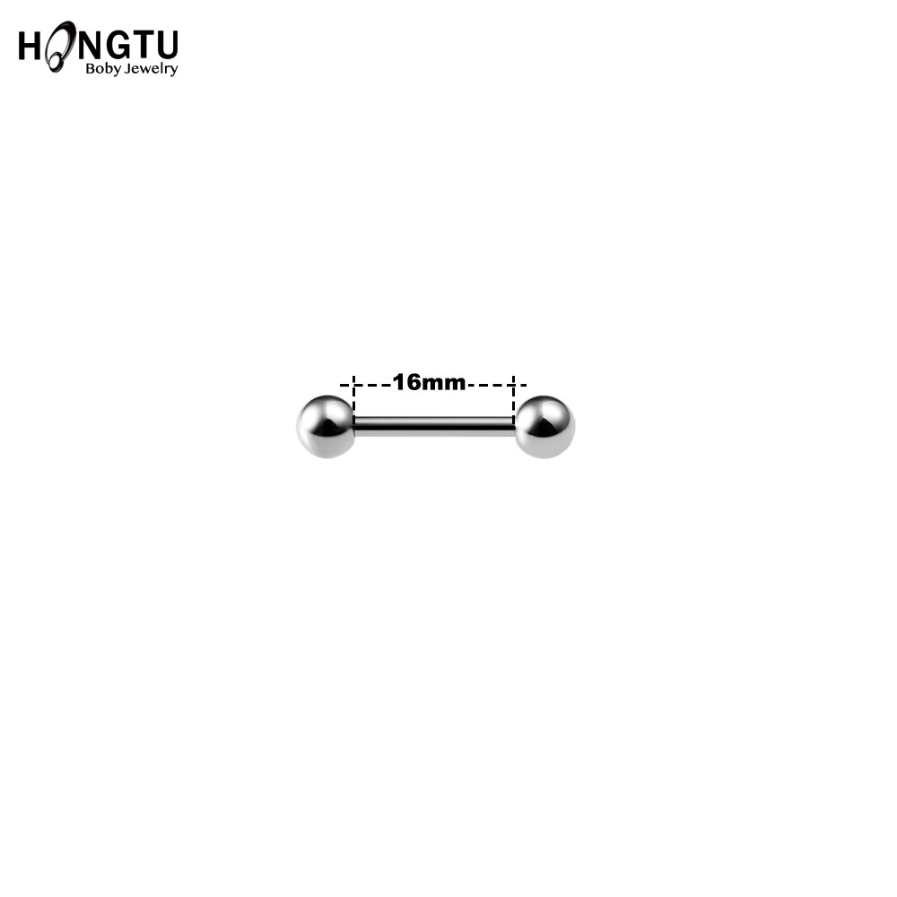 HONGTU 1PC G23 Titan Körper durchbohren Schmuck Punk Hufeisen Septum durchbohren Nase Lippe Ring Ohr Smiley Bar BCR Rund Hantel: TI70002-16mm-1pc