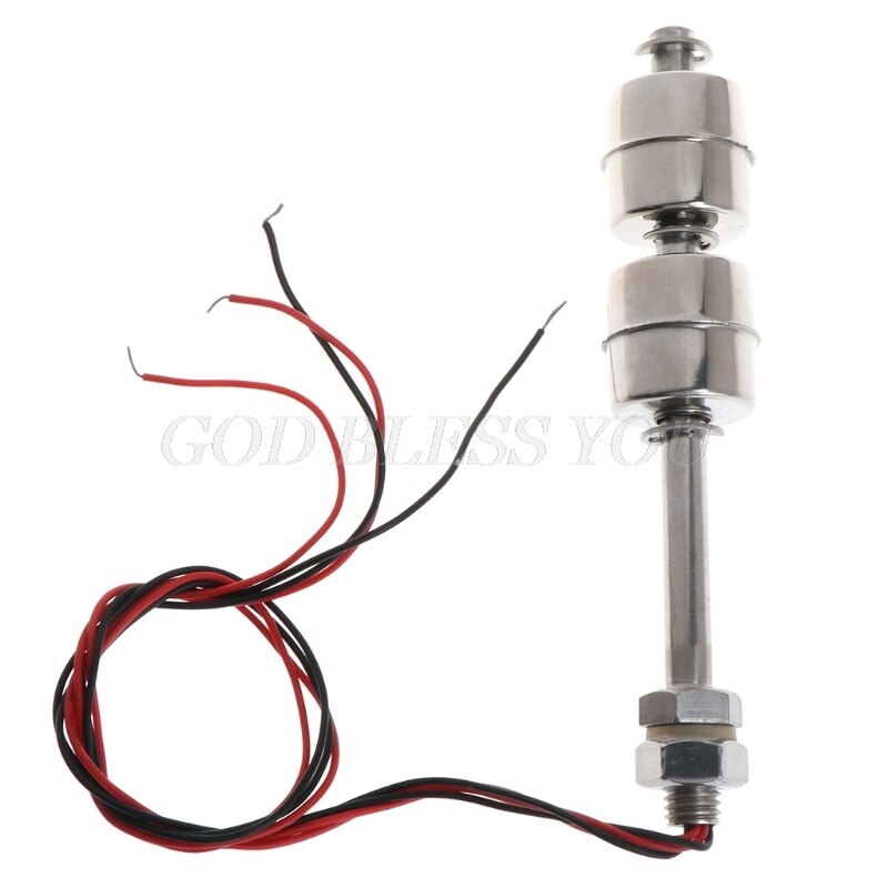 220V 10W 100mm Float Switch Auto Tank liquid Water Level Sensor Stainless Steel