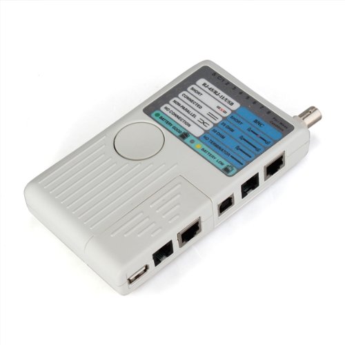 CAA USB Handheld Wire RJ45 BNC RJ11 1394 Ethernet Network LAN Cable Tester