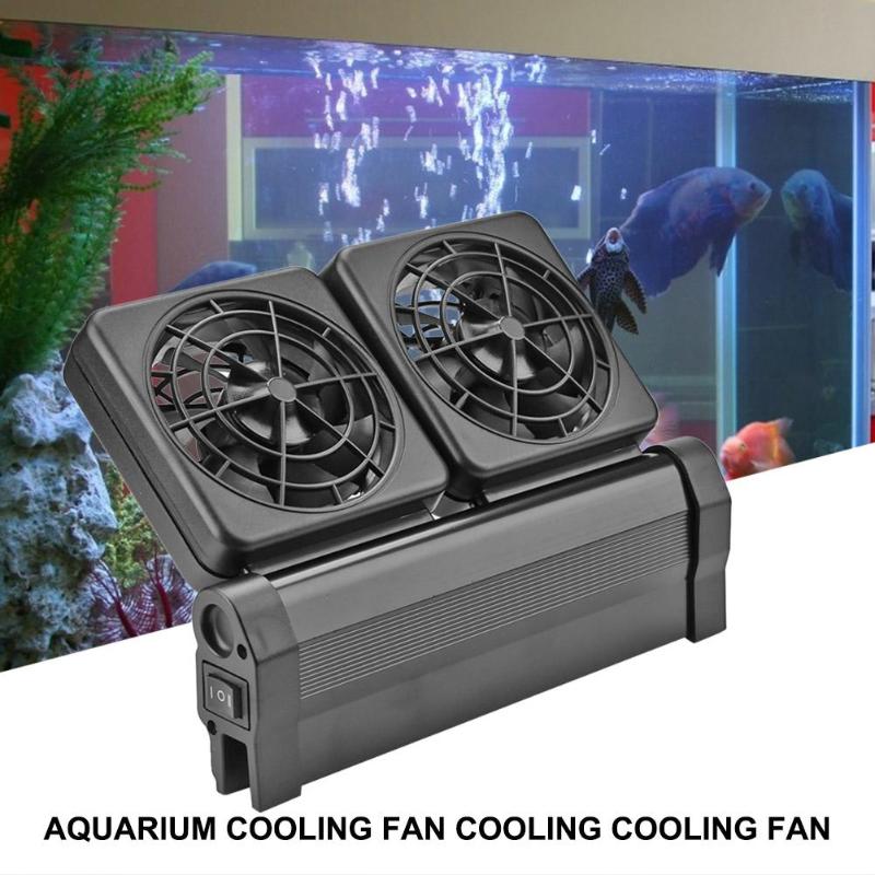 Akvarium kylfläkt tyst flervinklar temperaturkontroll akvarium vatten kyla nödvändiga temperaturreglering prylar