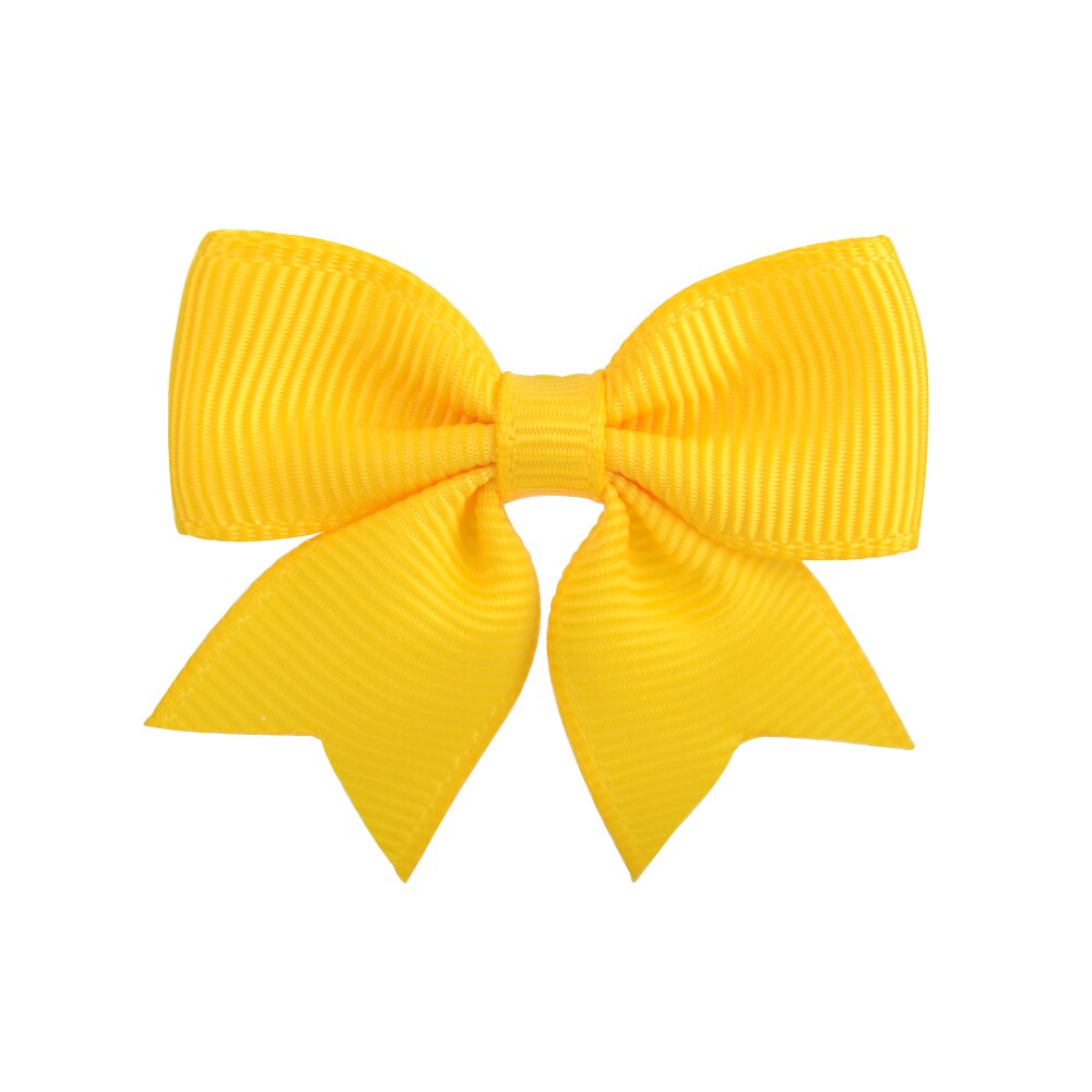 1 Piece Solid Grosgrain Ribbon Bows Hairpin Girl's Hair Bows Boutique Hair Clip Handmade Bowknot Clip For Kids Hair Accessories: 10