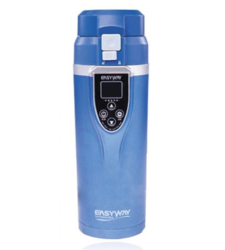Tasse à ébullition Portable de 350ML, température réglable, tasse à ébullition pour voiture, bouilloire électrique, café, thé ou lait, accessoires de voyage: Blue