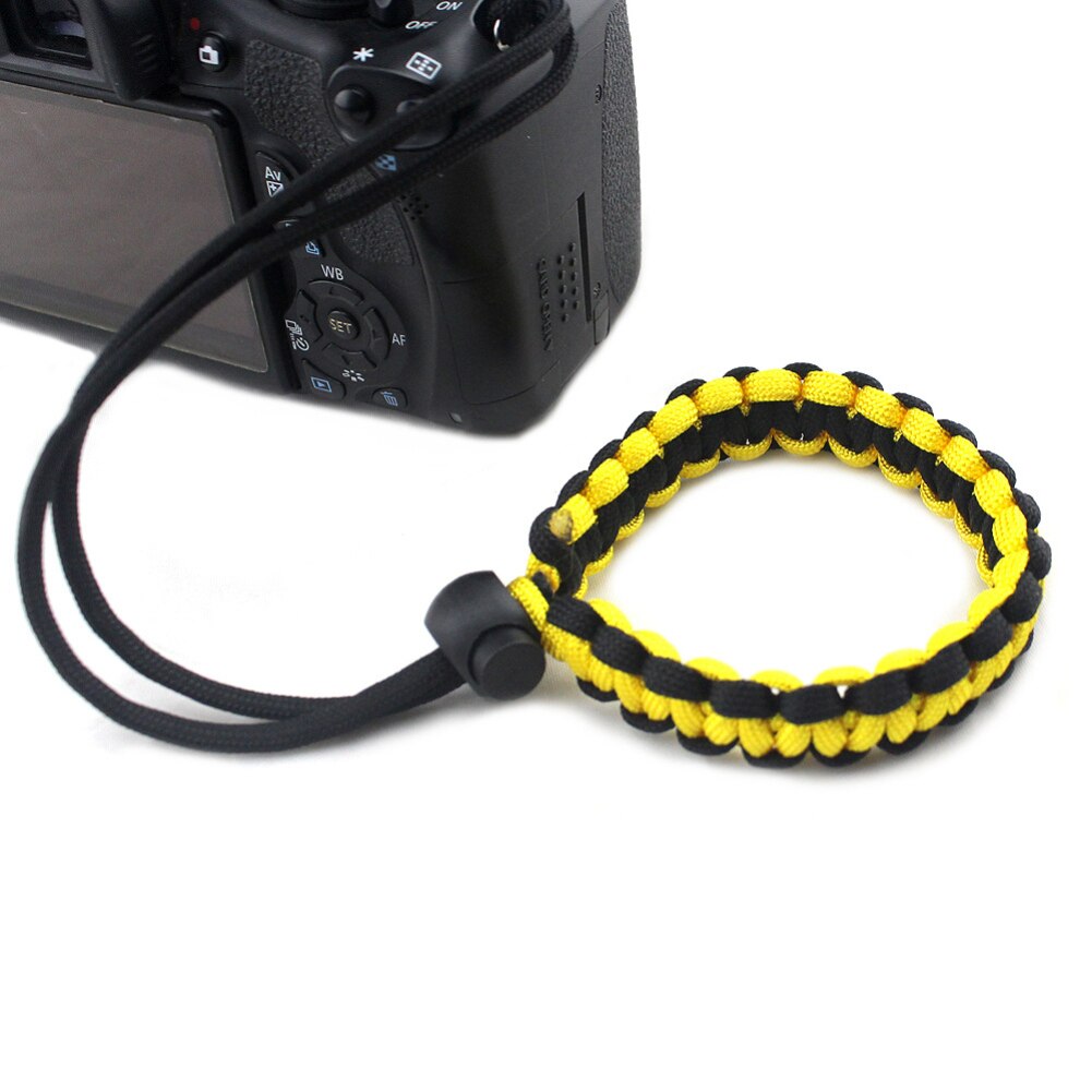 For DSLR Camera Leather Grip Wrist Hand Strap Hand-made Parachute Rope Camera Wristband