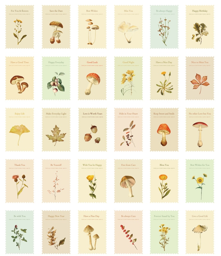 Vintage Bloem Papier Postkaart (1 Pack = 30 Stuks)