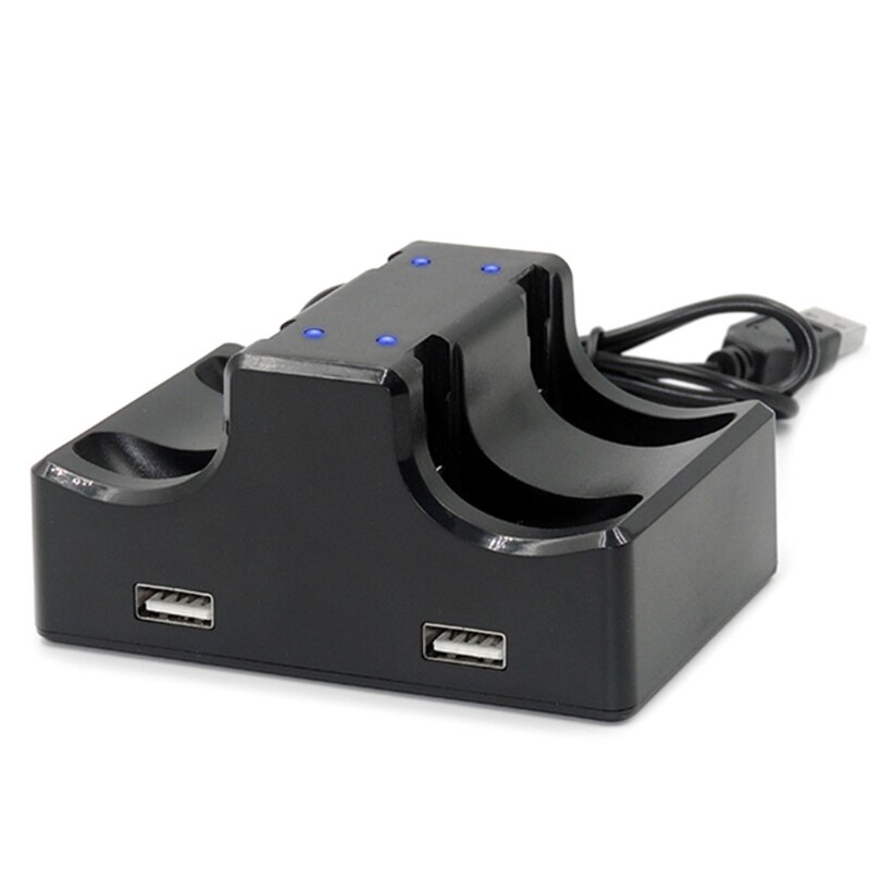 Vierfach-ladegerät für gamecontroller der switch mit ladestation und 4 led-anzeigen, ladeständer: Default Title