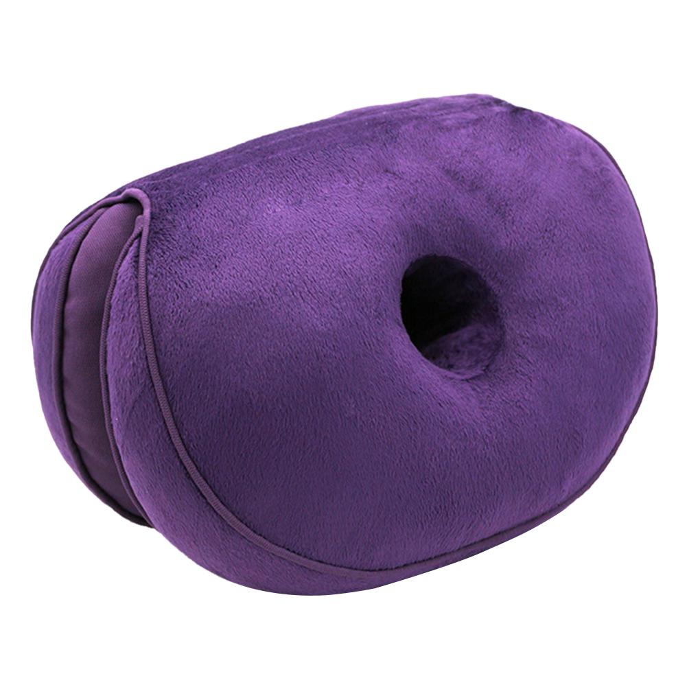 Vrouwen Dual Comfort Kussen Memory Foam Seat Hip Lift Massage Zitkussen Mooie Butt Latex Zitkussen: Purple