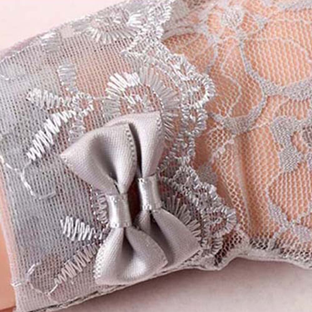 Lente Zomer Dames Antislip Lace Vinger Handschoenen Boog Touch Screen Zonnebrandcrème Handschoenen Geborduurd Full-Vinger Wanten Voor vrouwen