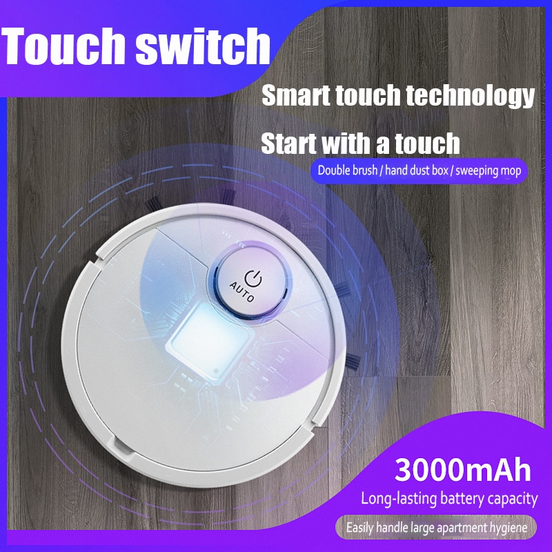 Touch switchIntelligent Lazy Robot Wireless Vacuum Cleaner Sweeping Vaccum Cleaner Robots Carpet Household Cleaning Machine