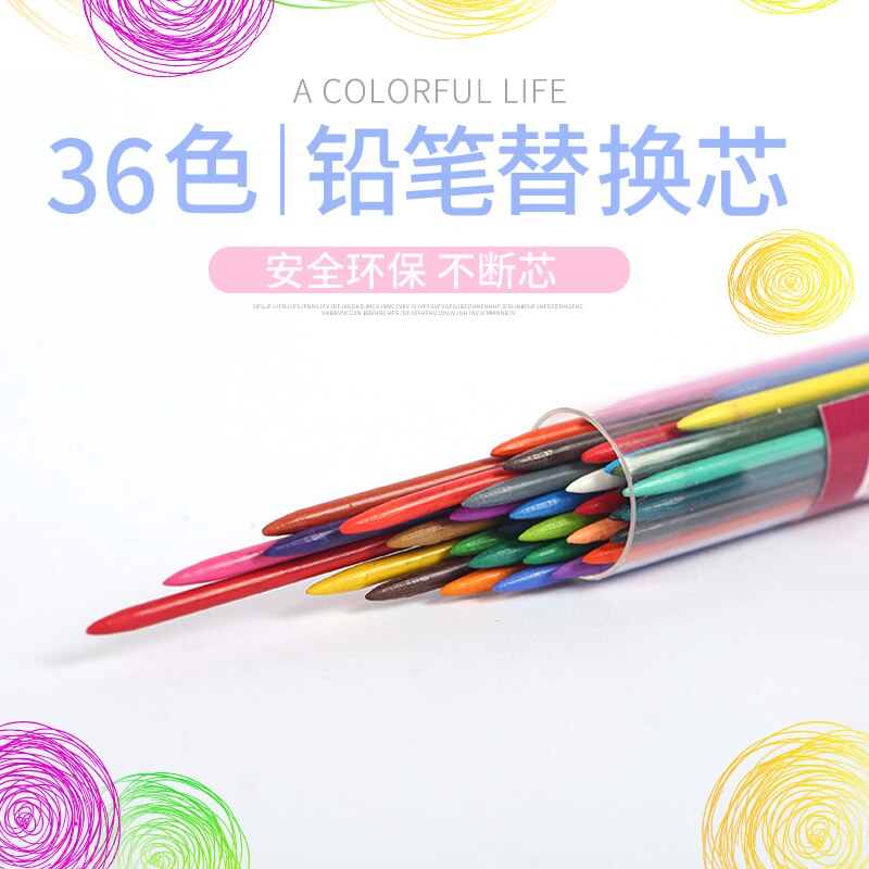 2mm Colour Pencil Lead, 2.0mm 36 Colours Lead Refills for Mechanical Pencil