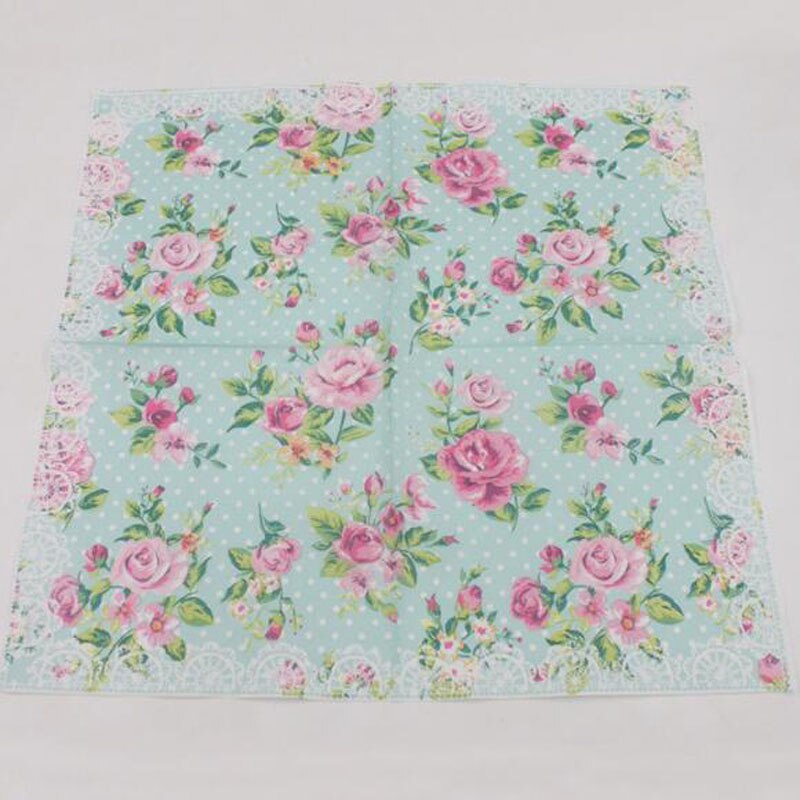 20 stk vintage blomst bordpapir servietter decoupage tissue håndklæde fødselsdag bryllupsfest smuk indretning køkkenpapir