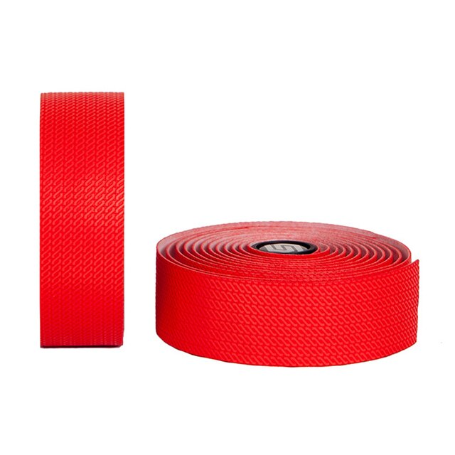 Bicycle Handlebar Tape PU EVA Road Non-Slip Grip Wrap Bike Handlebar Straps With Shock Reducing Foam/2 Bar Plug: red
