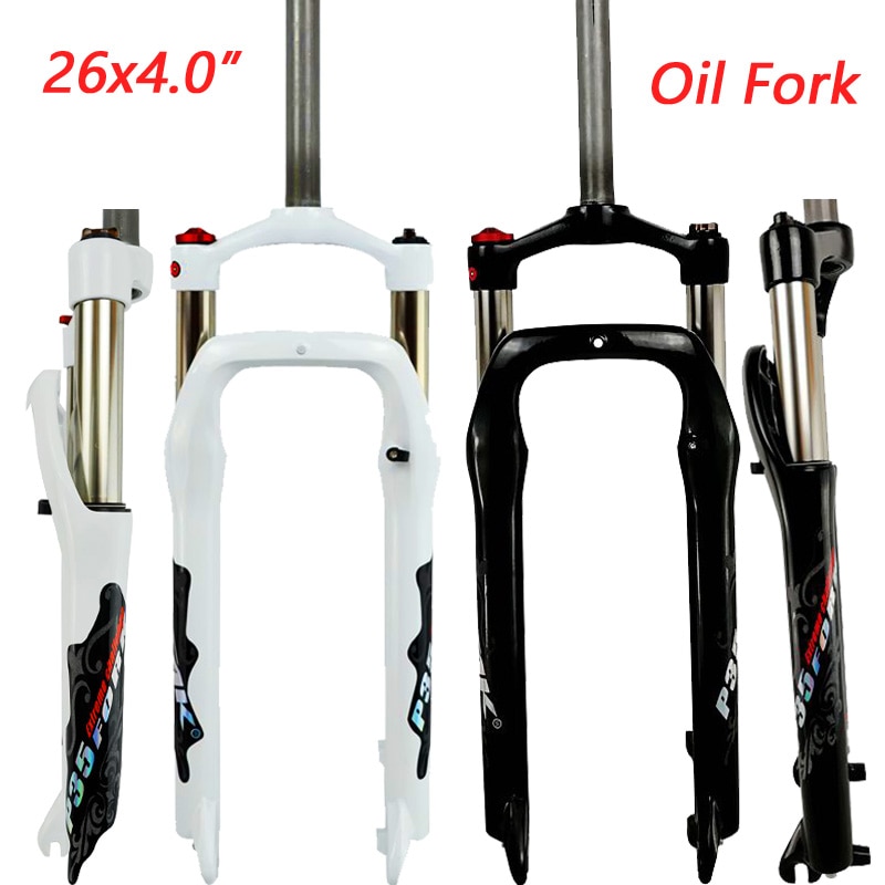 Snow MTB Moutain 26inch Bike Fork Fat bicycle Fork Oil Locking Suspension Forks For 4.0"Tire 135mm