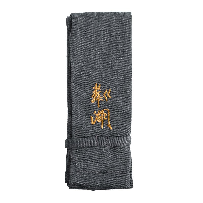 Sac de canne à pêche en tissu de coton épais, 5 couleurs, housse de protection anti-rayures, étui de rangement: Gris foncé