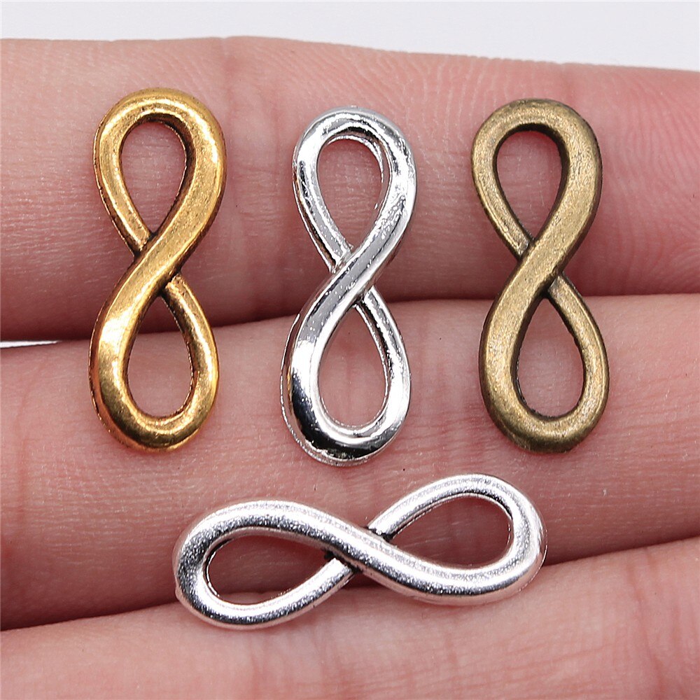 WYSIWYG 30pz 23x8mm infinito Fascino del Connettore 4 Colori infinito simbolo Connettori Produzione di Gioielli FAI DA TE Fatti A Mano Del Mestiere