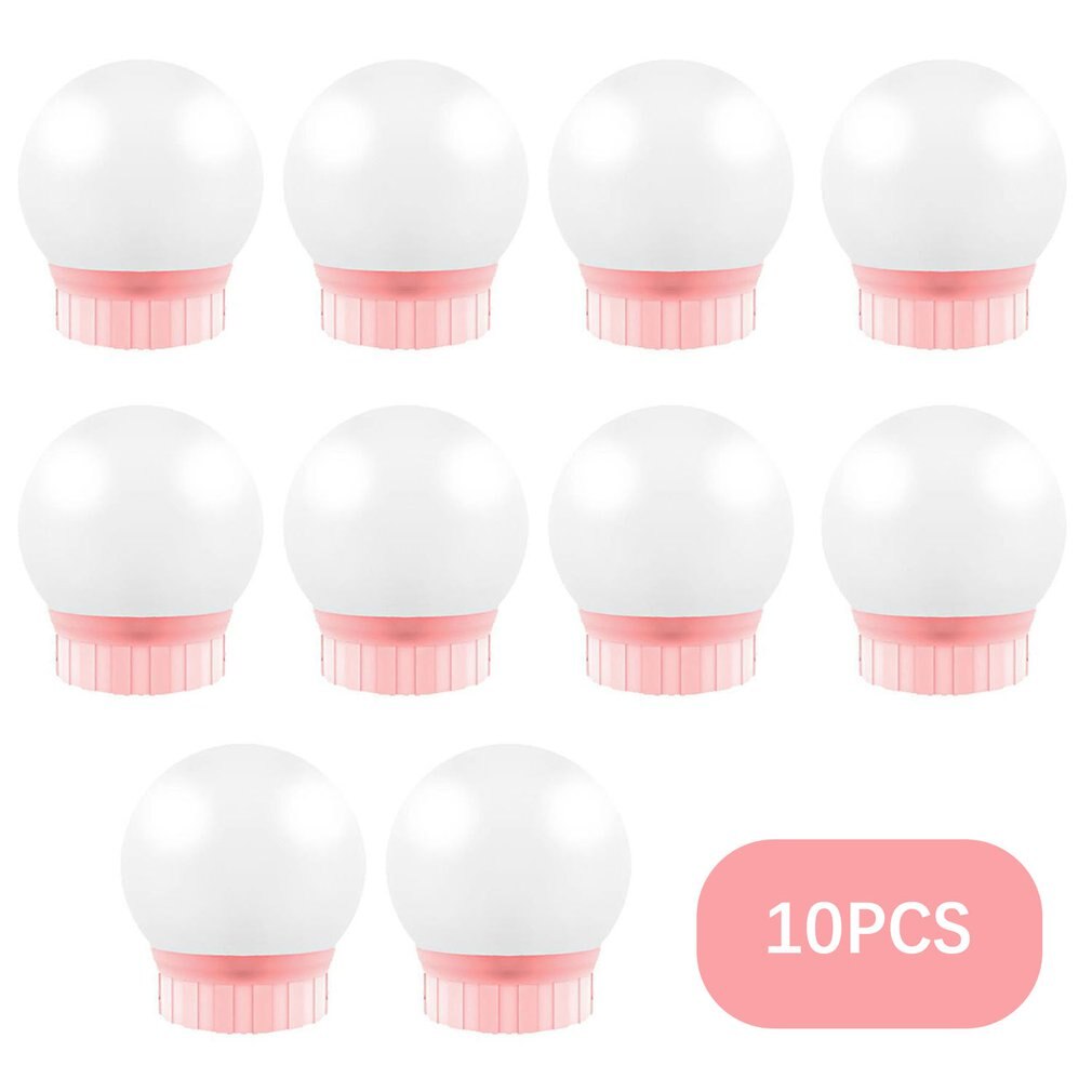 LED 12V Makeup Mirror Light Bulb Hollywood Vanity Lights Stepless Dimmable Wall Lamp 6 10 14Bulbs Kit for Dressing Table: Pink 10pcs