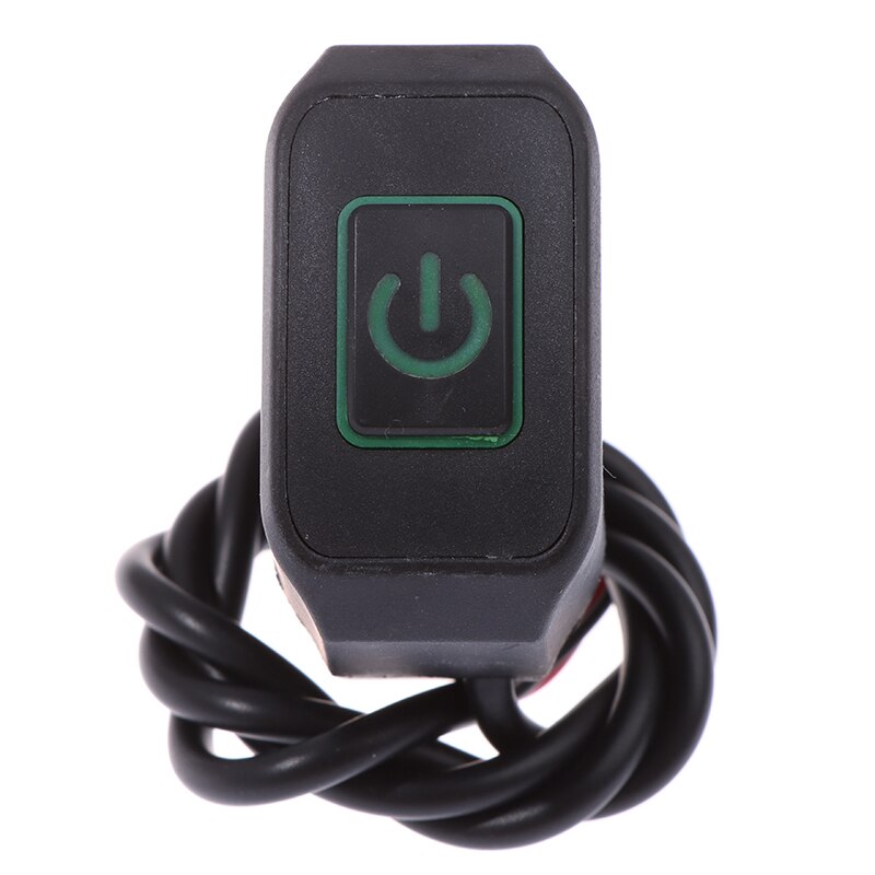 22mm 7/8 & #39 ;& #39 ; motorcykel styr switch øjeblikkelig knap til elektrisk star kill vandtæt kontrol kontakt knap med led lys: Grøn