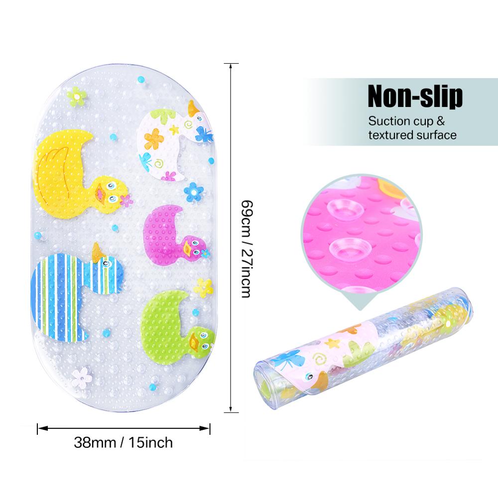 Extra Long Bath Mat Massage 40X100CM 69x38CM Safety Shower Bathtub Mats Non Slip Bathroom Floor Mat for Kids/Elderly /Disabled: 69x38CM