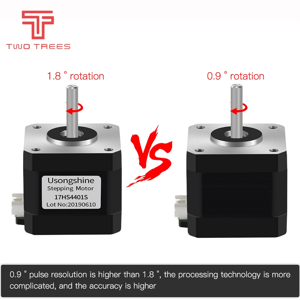 Nema17 Stepper Motor 42 motor Nema 17 motor 42BYGH 1.5A 38mm 17HS4401 17HS4401S Pulse value 0.9 motor 4-lead for 3D printer CNC