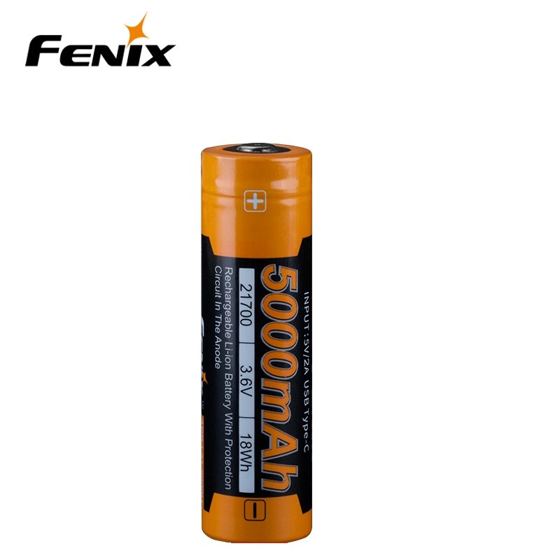 5000mAh Large Capacity Fenix ARB-L21-5000U Rechargeable 21700 Li-ion Battery with USB Type-C Charging Interface