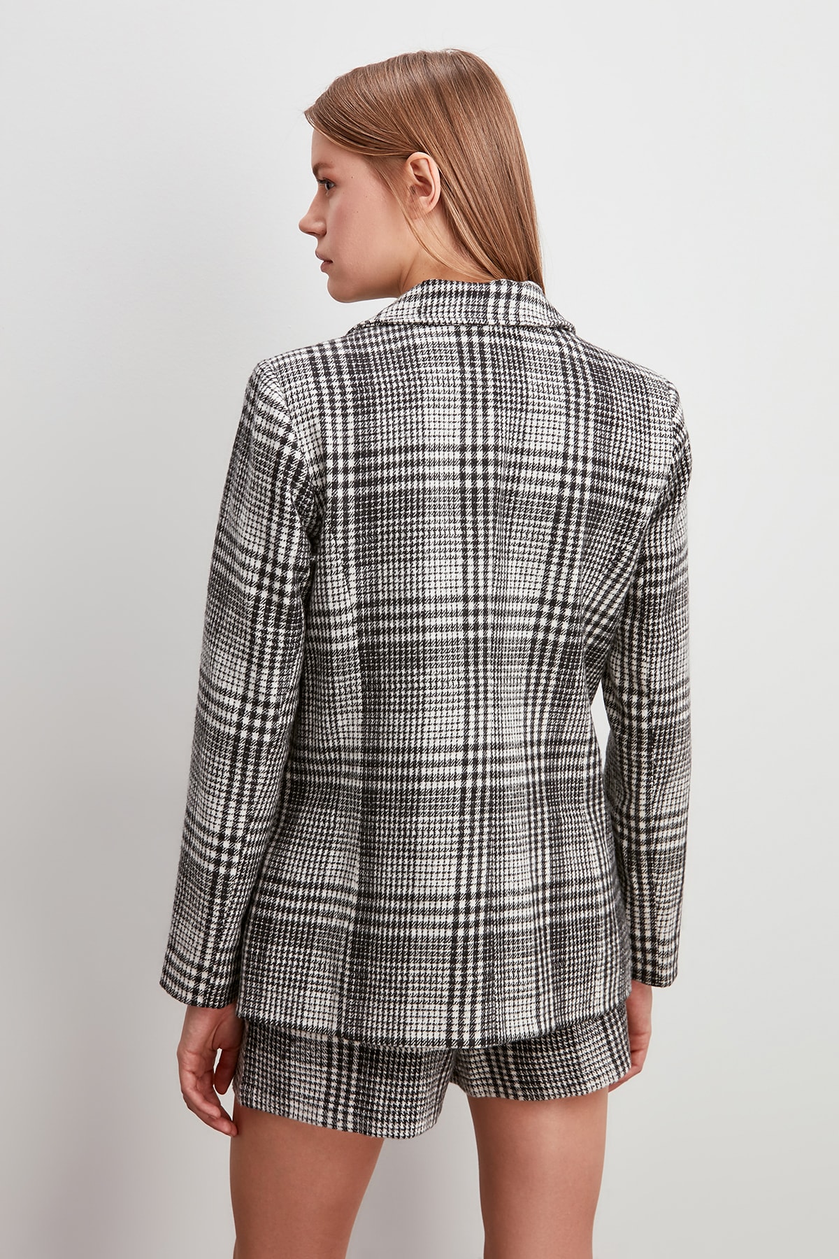 Trendyol Plaid Coat Jacket TWOAW20CE0386