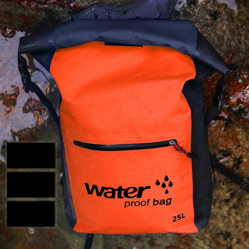 25l vandtæt rygsæk tørpose svømmetaske justerbar skulderrem flydende tørsæk til sejlads flydende sejlads rafting: O