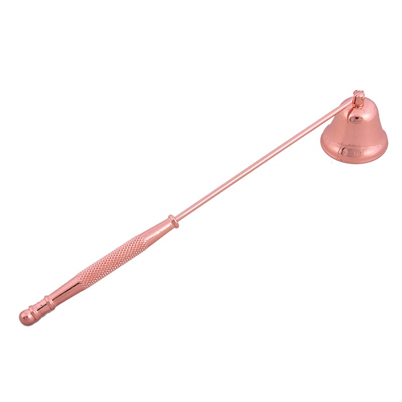 Bell-shaped Candle Fire Extinguisher Vintage Stainless Steel Household Banquet Candle Extinguisher Handle: Dark Khaki