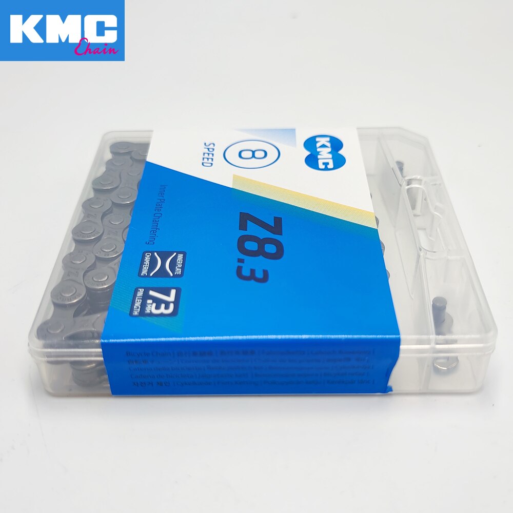 KMC Original Bicycle Chain Z8.3 Bike Chain 8 Speed Road MTB Bike Grey Chain 8s 116L Bicycle Chain for 8 Speed Bike