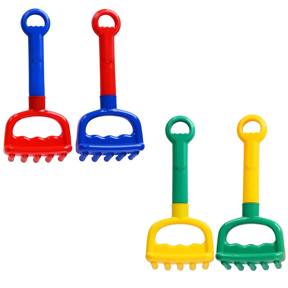 4pcs Beach Sand Shovel Rake Plastic Sand Play Children Playing Sand