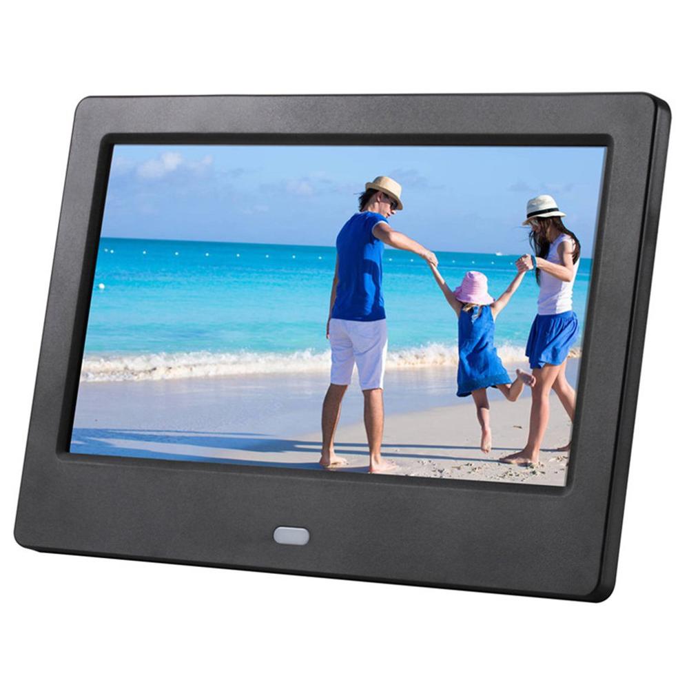 7 Inch Lcd Breedbeeld Hd Led Elektronische Fotoalbum Digitale Fotolijst Muur Reclame Machine: black