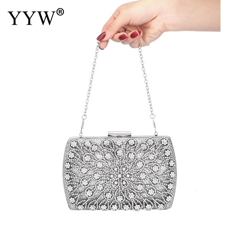 Lady Diamond Wedding Avond Vrouwen Clutch Ronde Tas Mode Portemonnees En Handtassen Crossbody Party Schoudertassen Goud Zilver Zwart