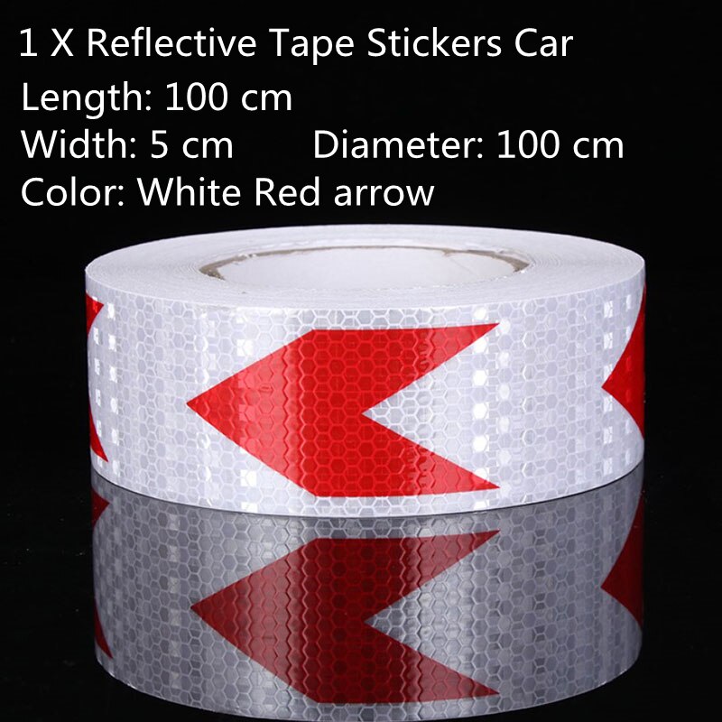1Pcs/4Pcs Reflective Safety Warning Strip Tape Car Door Bumper Reflector Stickers Decal: G