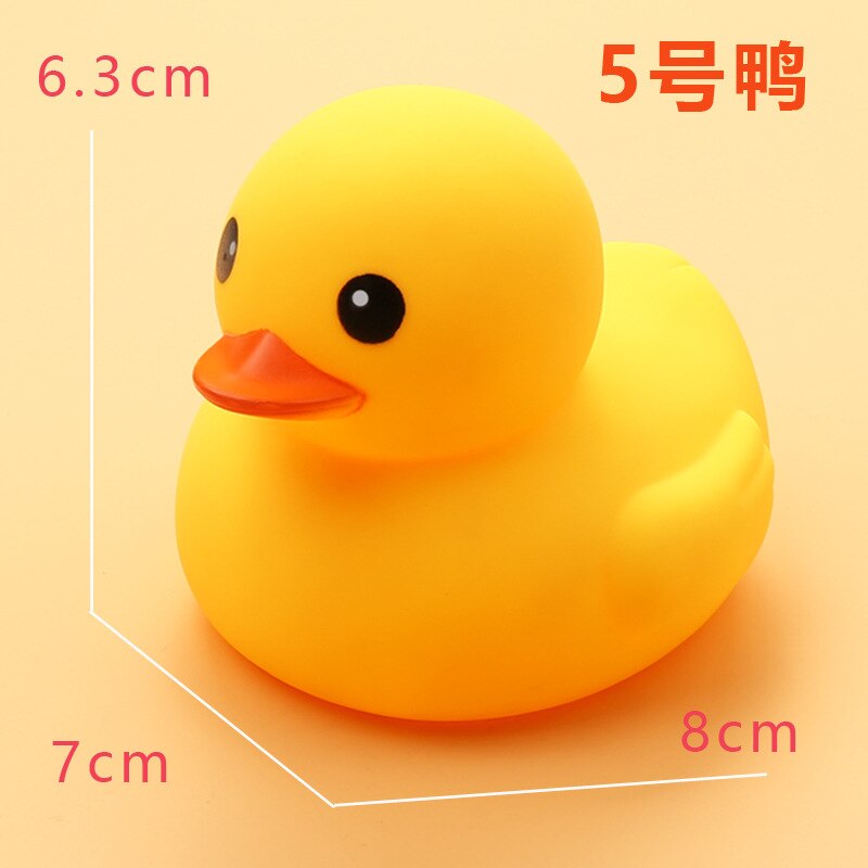 5pc BabyToy Bad Ente Gelbe Ente Lustige Mädchen Junge Kinder Strand Schwimmen Kawaii Nette Wasser Float Gummi Badewanne spielzeug für Kinder: 5pcs NO5