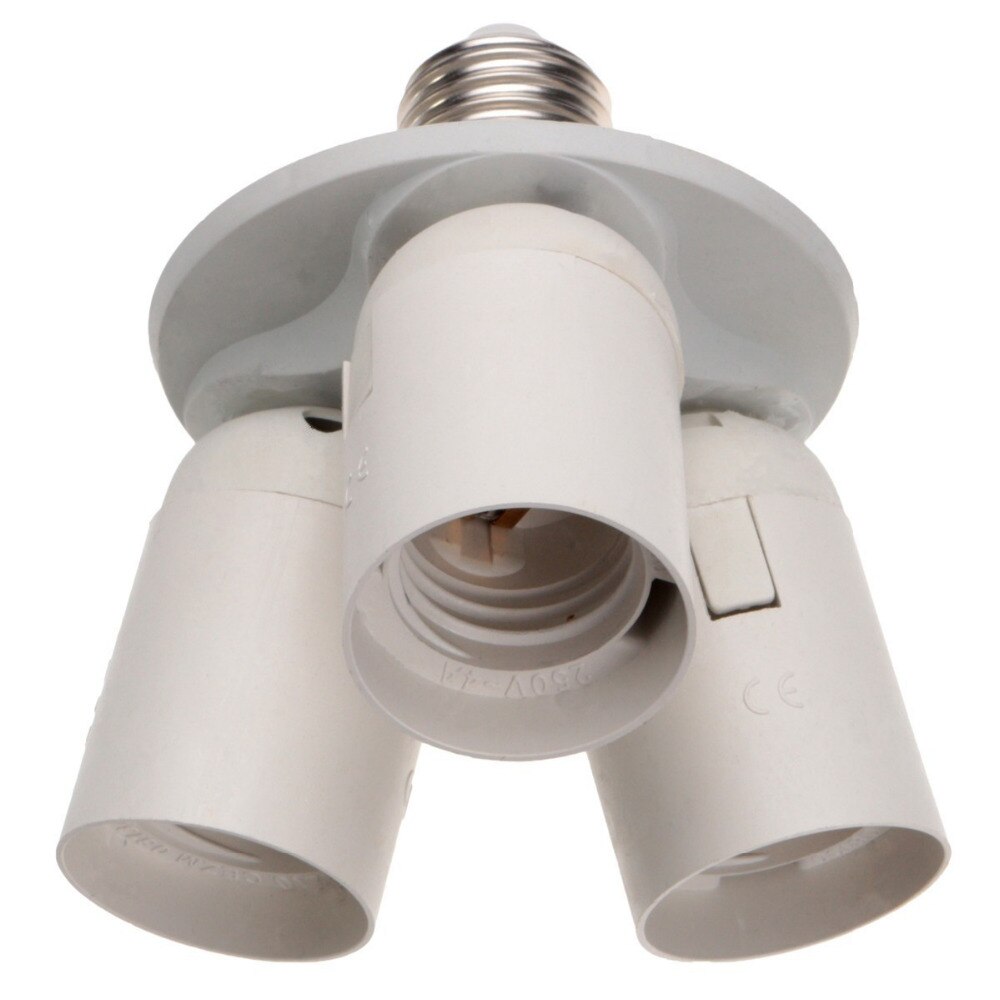 100-230 V Wit E27 1 3 E27 Lamp Caps lampholder 1to3 converter E40 om E27 led lamp lampvoeten socket