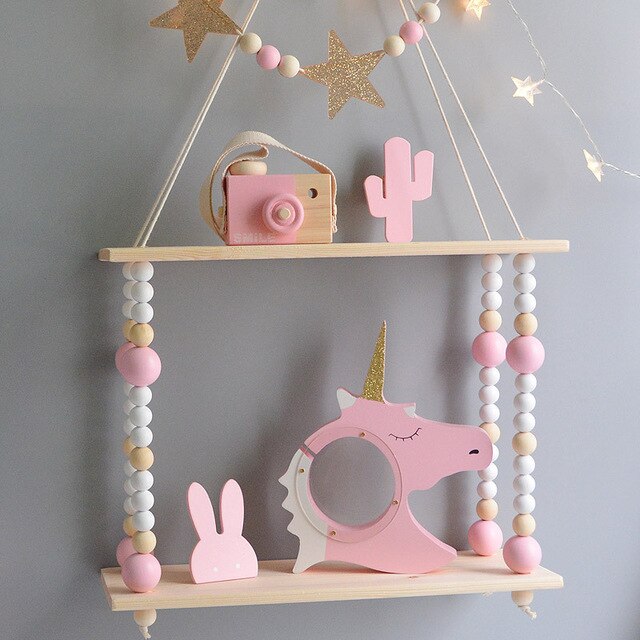 nordisch Kinderzimmer Dekoration Holz Regal Für Art Zimmer Holz haken Zauberstab Holz Regal Für freundlicher Junge Mädchen Zimmer Zauberstab Dekor Regal: Typ 1